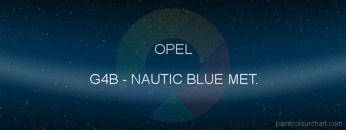 Opel paint G4B Nautic Blue Met.