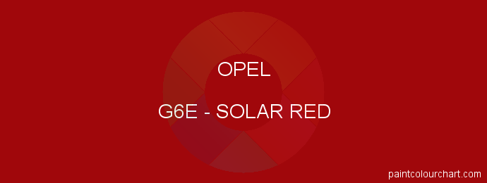 Opel paint G6E Solar Red