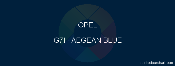 Opel paint G7I Aegean Blue
