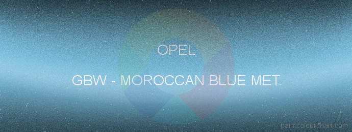 Opel paint GBW Moroccan Blue Met.