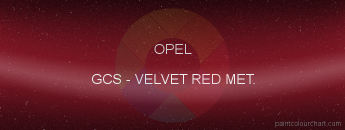 Opel paint GCS Velvet Red Met.