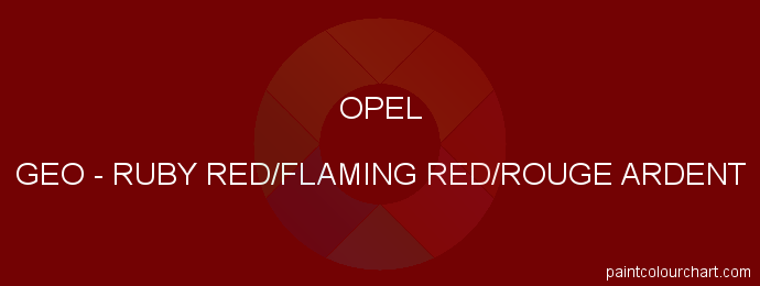 Opel paint GEO Ruby Red/flaming Red/rouge Ardent