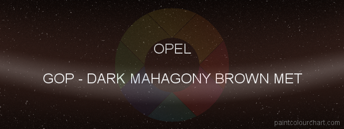 Opel paint GOP Dark Mahagony Brown Met