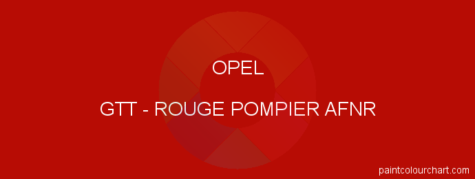 Opel paint GTT Rouge Pompier Afnr