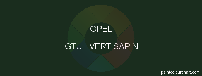 Opel paint GTU Vert Sapin