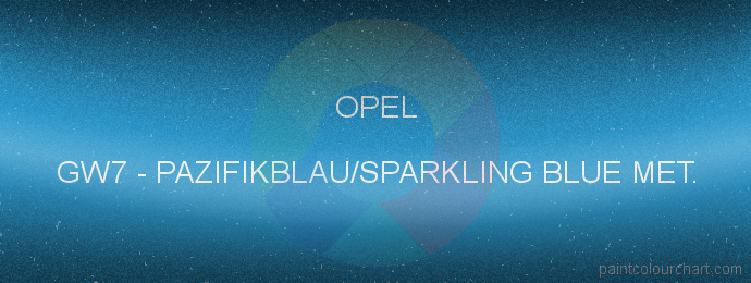 Opel paint GW7 Pazifikblau/sparkling Blue Met.
