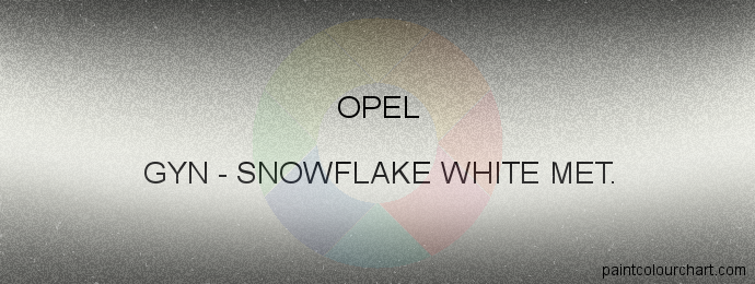 Opel paint GYN Snowflake White Met.