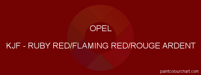 Opel paint KJF Ruby Red/flaming Red/rouge Ardent