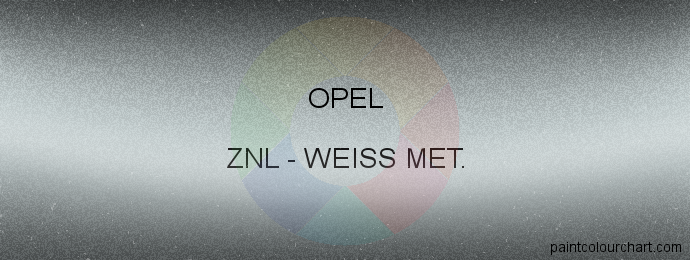 Opel paint ZNL Weiss Met.