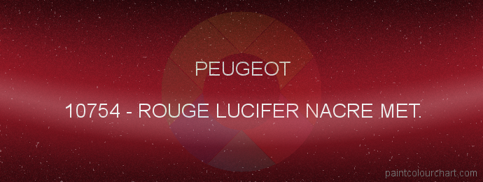 Peugeot paint 10754 Rouge Lucifer Nacre Met.