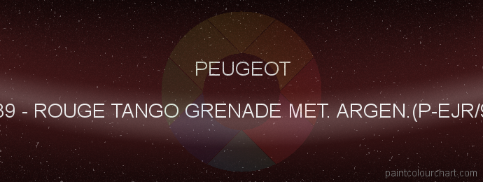 Peugeot paint 189 Rouge Tango Grenade Met. Argen.(p-ejr/95