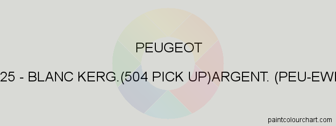 Peugeot paint 225 Blanc Kerg.(504 Pick Up)argent. (peu-ewr
