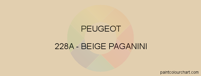 Peugeot paint 228A Beige Paganini