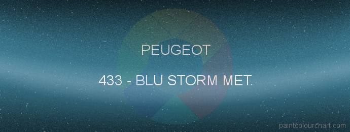 Peugeot paint 433 Blu Storm Met.