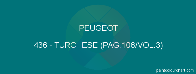 Peugeot paint 436 Turchese (pag.106/vol.3)