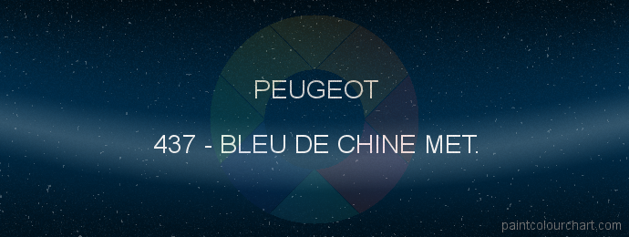 Peugeot paint 437 Bleu De Chine Met.