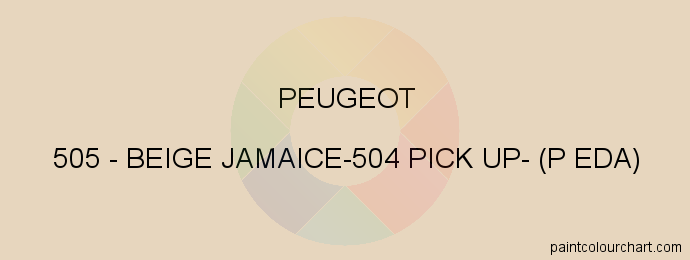 Peugeot paint 505 Beige Jamaice-504 Pick Up- (p Eda)