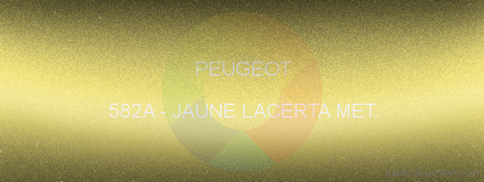 Peugeot paint 582A Jaune Lacerta Met.