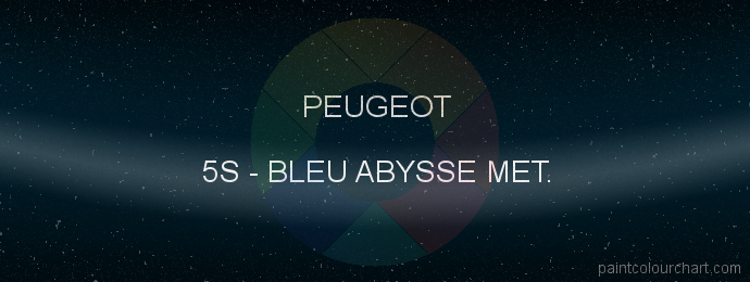 Peugeot paint 5S Bleu Abysse Met.