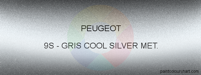 Peugeot paint 9S Gris Cool Silver Met.