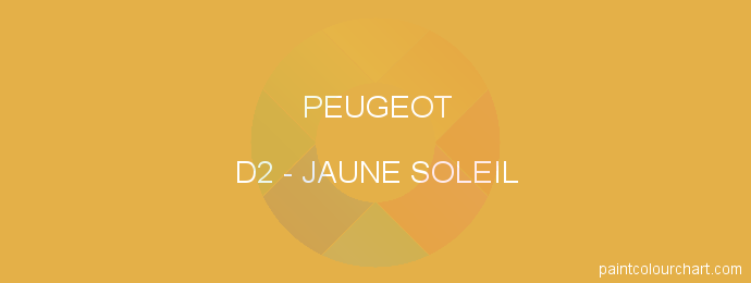 Peugeot paint D2 Jaune Soleil