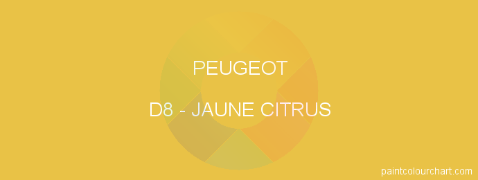 Peugeot paint D8 Jaune Citrus