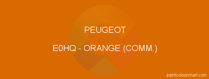 Peugeot paint E0HQ Orange (comm.)