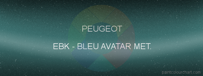Peugeot paint EBK Bleu Avatar Met.