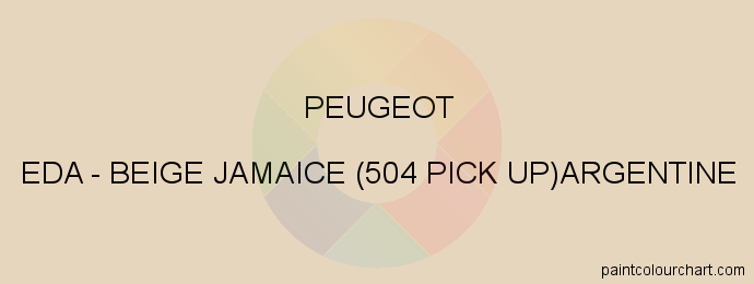 Peugeot paint EDA Beige Jamaice (504 Pick Up)argentine
