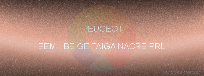 Peugeot paint EEM Beige Taiga Nacre Prl.
