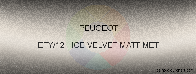 Peugeot paint EFY/12 Ice Velvet Matt Met.