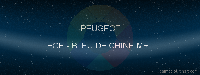 Peugeot paint EGE Bleu De Chine Met.