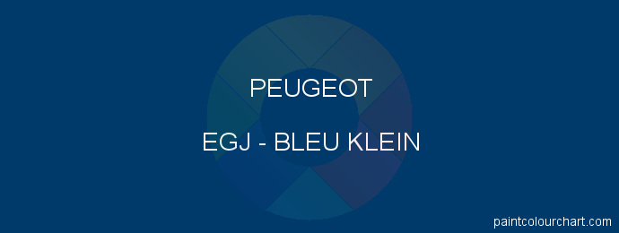 Peugeot paint EGJ Bleu Klein