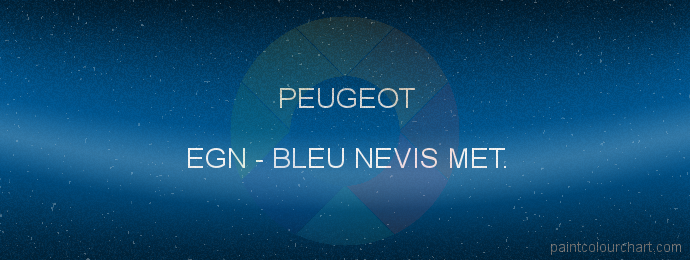 Peugeot paint EGN Bleu Nevis Met.