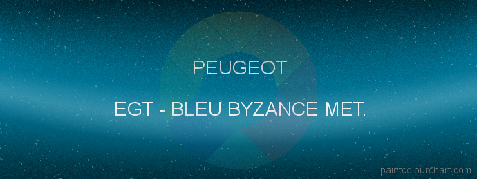 Peugeot paint EGT Bleu Byzance Met.