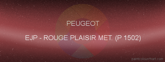 Peugeot paint EJP Rouge Plaisir Met. (p 1502)