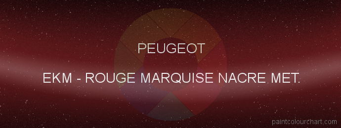 Peugeot paint EKM Rouge Marquise Nacre Met.