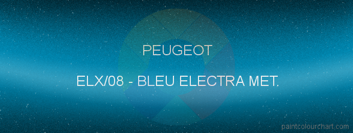 Peugeot paint ELX/08 Bleu Electra Met.