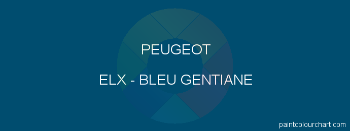 Peugeot paint ELX Bleu Gentiane