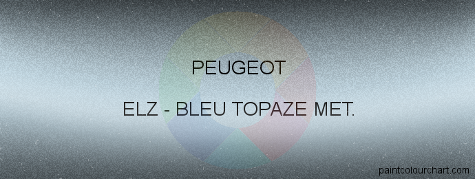 Peugeot paint ELZ Bleu Topaze Met.