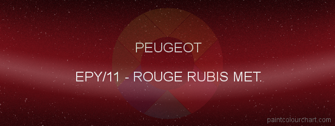 Peugeot paint EPY/11 Rouge Rubis Met.