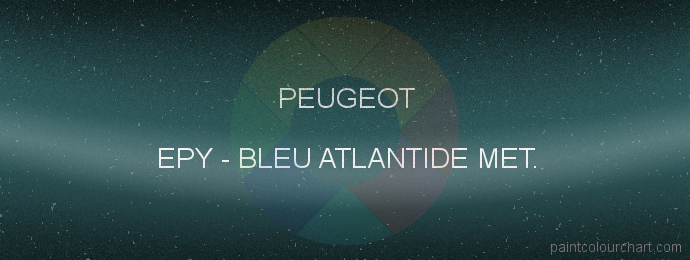 Peugeot paint EPY Bleu Atlantide Met.