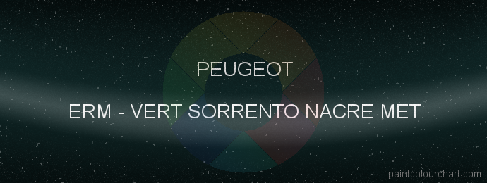 Peugeot paint ERM Vert Sorrento Nacre Met