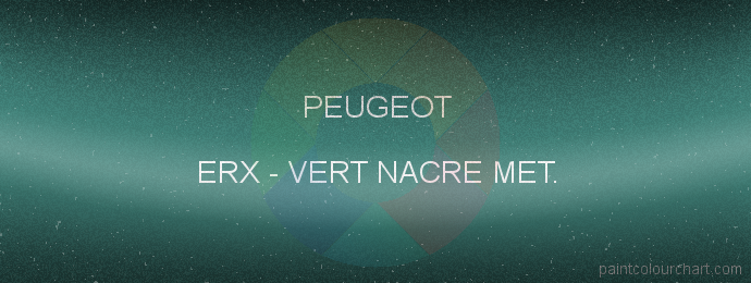 Peugeot paint ERX Vert Nacre Met.
