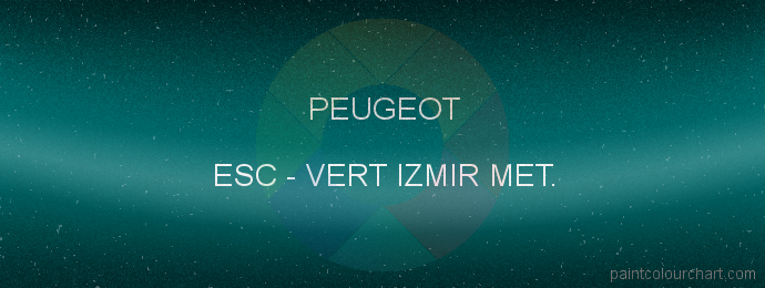 Peugeot paint ESC Vert Izmir Met.