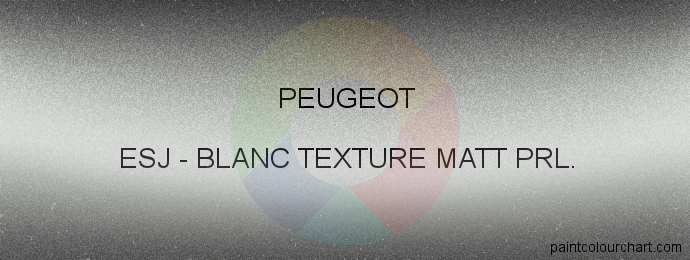 Peugeot paint ESJ Blanc Texture Matt Prl.
