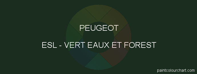 Peugeot paint ESL Vert Eaux Et Forest