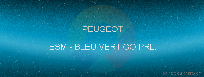 Peugeot paint ESM Bleu Vertigo Prl.