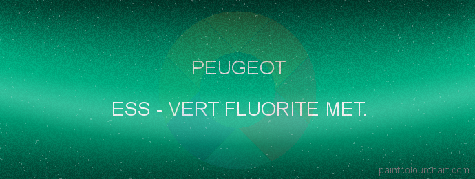 Peugeot paint ESS Vert Fluorite Met.