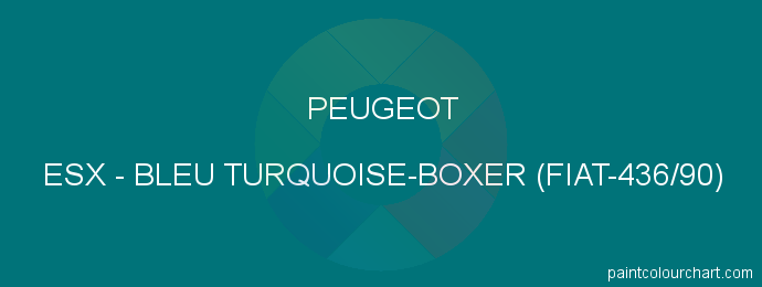 Peugeot paint ESX Bleu Turquoise-boxer (fiat-436/90)